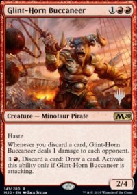 Glint-Horn Buccaneer - Planeswalker symbol stamped promos