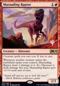 Marauding Raptor - Planeswalker symbol stamped promos