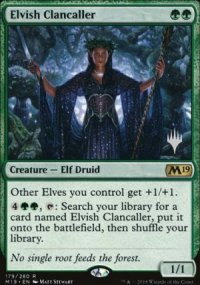 Elvish Clancaller - Planeswalker symbol stamped promos