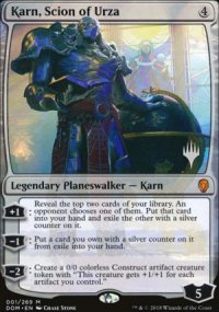 Karn, Scion of Urza - Planeswalker symbol stamped promos