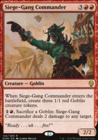 Siege-Gang Commander - Planeswalker symbol stamped promos