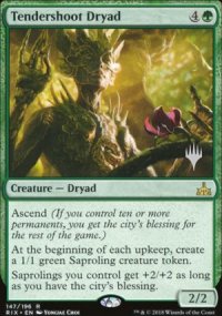 Tendershoot Dryad - Planeswalker symbol stamped promos