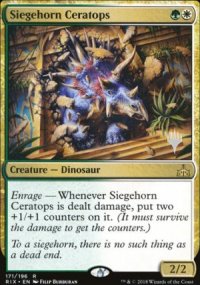 Siegehorn Ceratops - Planeswalker symbol stamped promos