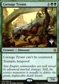 Carnage Tyrant - Planeswalker symbol stamped promos