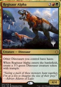 Regisaur Alpha - Planeswalker symbol stamped promos