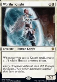 Worthy Knight - Planeswalker symbol stamped promos