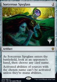 Sorcerous Spyglass - Planeswalker symbol stamped promos