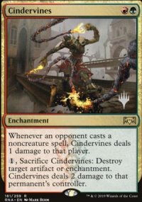 Cindervines - Planeswalker symbol stamped promos