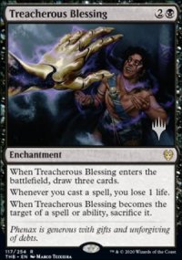 Treacherous Blessing - Planeswalker symbol stamped promos