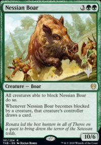 Nessian Boar - Planeswalker symbol stamped promos