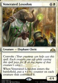 Venerated Loxodon - Planeswalker symbol stamped promos