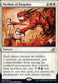 Mythos of Snapdax - Planeswalker symbol stamped promos