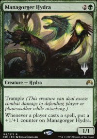 Managorger Hydra - Planeswalker symbol stamped promos