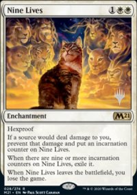 Nine Lives - Planeswalker symbol stamped promos