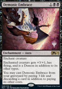 Demonic Embrace - Planeswalker symbol stamped promos