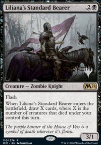 Liliana's Standard Bearer - Planeswalker symbol stamped promos