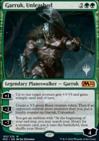 Garruk, Unleashed - Planeswalker symbol stamped promos