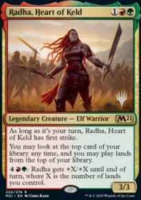 Radha, Heart of Keld - Planeswalker symbol stamped promos