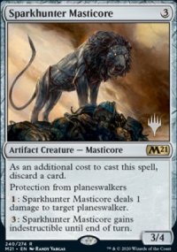 Sparkhunter Masticore - Planeswalker symbol stamped promos