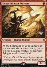 Dragonmaster Outcast - Planeswalker symbol stamped promos