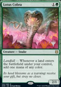 Lotus Cobra - Planeswalker symbol stamped promos