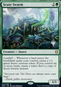 Scute Swarm - Planeswalker symbol stamped promos