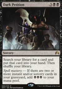 Dark Petition - Planeswalker symbol stamped promos