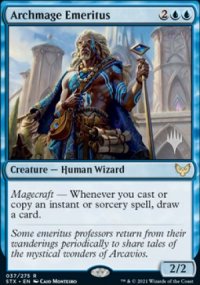 Archmage Emeritus - Planeswalker symbol stamped promos