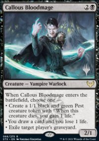 Callous Bloodmage - Planeswalker symbol stamped promos