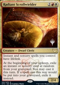 Radiant Scrollwielder - Planeswalker symbol stamped promos