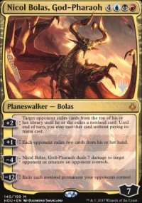 Nicol Bolas, God-Pharaoh - Planeswalker symbol stamped promos