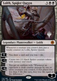 Lolth, Spider Queen - Planeswalker symbol stamped promos