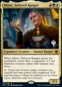 Minsc, Beloved Ranger - Planeswalker symbol stamped promos