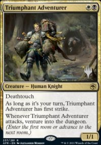 Triumphant Adventurer - Planeswalker symbol stamped promos